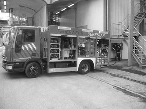 Feuerwehr Cerestar Krefeld Callies Brandbekämpfung